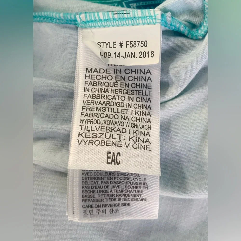 MARMOT Turquoise Strapy Dress with shelf bra, Large. - Picture 9 of 11